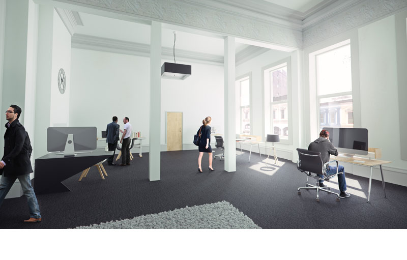 Concept render of first floor tenancy